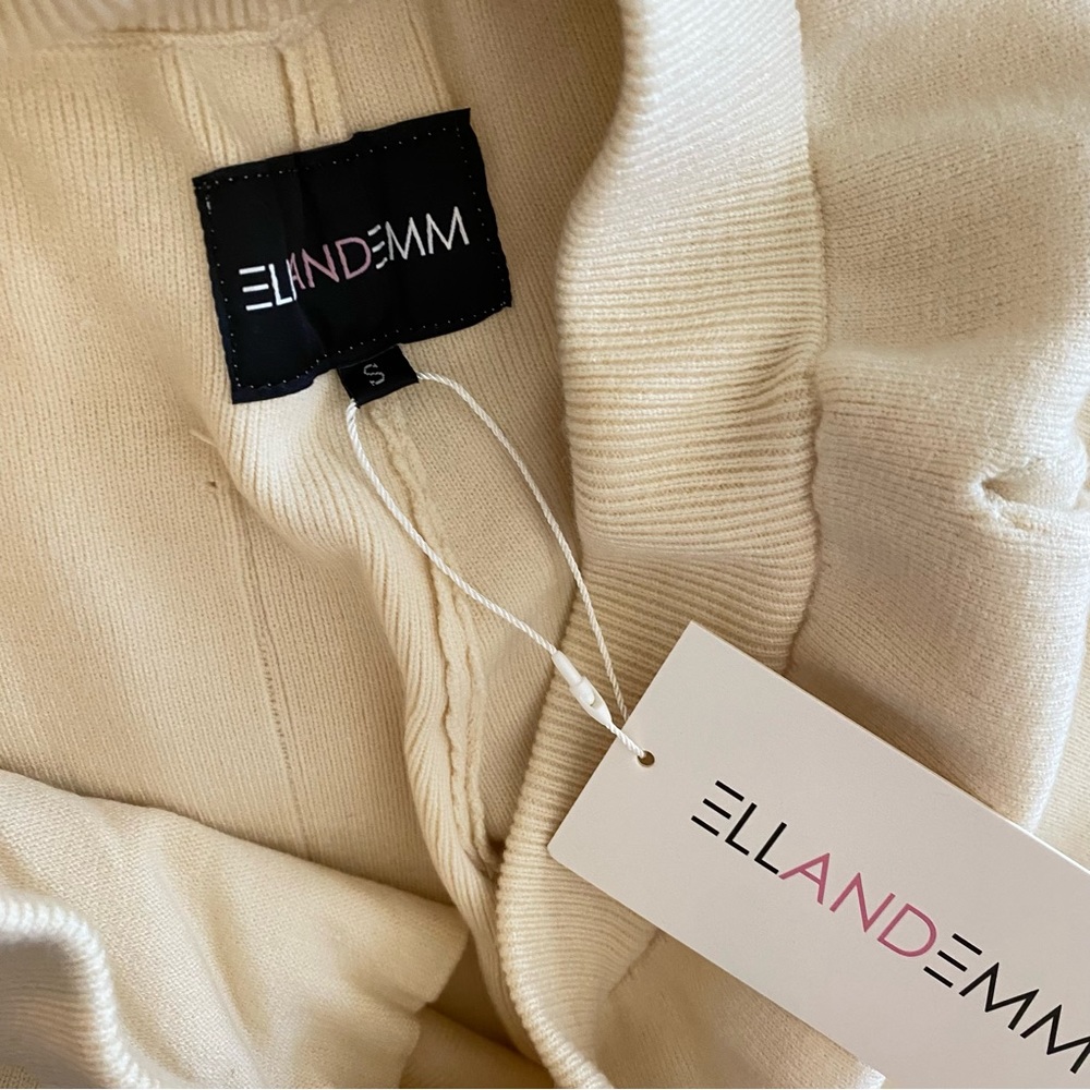 ELLANDEMM Capri Knit Pant size Small in Cream - Picture 4 of 6